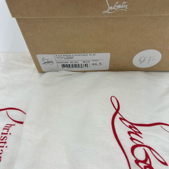 Christian Louboutin Men's F. A. V.  Fique Navy Studded Sneakers - Picture 5 of 12